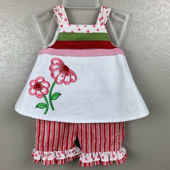 Austin & Ashley Heavily Embroidered Two Piece Set 3-6 month - Picture 2 of 9